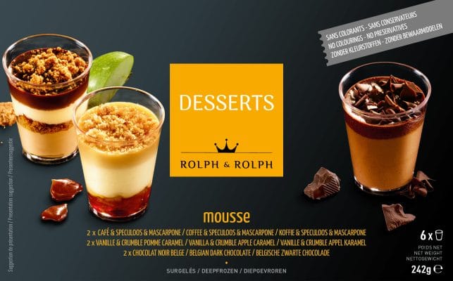 Mini Desserts by Food n Joy - Coffee, Vanilla and Chocolate Mousse - 6 pack Frozen -242g (8.54 oz)