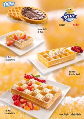 Mini Belgian Waffles - Brussels Waffles by Dely Wafels - 4 ea 40gr (1.41oz)