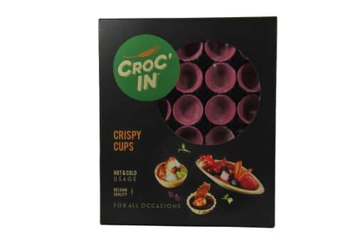 Croc In Edible Purple Cup - Mini Pastry Party Cups - Premium Edible Container for Appetizers and Tapas image