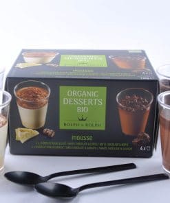 Mini Belgian Organic Chocolate Dessert by Rolph & Rolph - 4 pack Frozen - 4 Mini Desserts: White Black Chocolate Coffee Ganache image