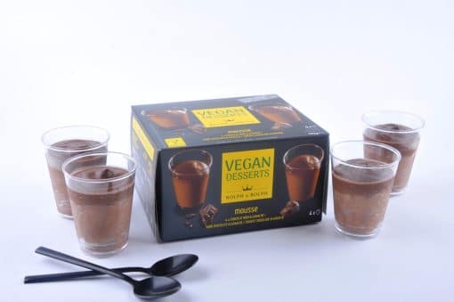 Mini Vegan Chocolate Dessert by Rolph & Rolph - 4 pack Frozen -  Mini Vegan Desserts: 4x Dark Chocolate Mousse & Ganache image