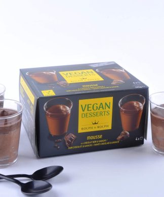 Mini Vegan Chocolate Dessert by Rolph & Rolph - 4 pack Frozen - Mini Vegan Desserts: 4x Dark Chocolate Mousse & Ganache image